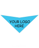 S3607 Black Logo Print, Light Blue Bandana